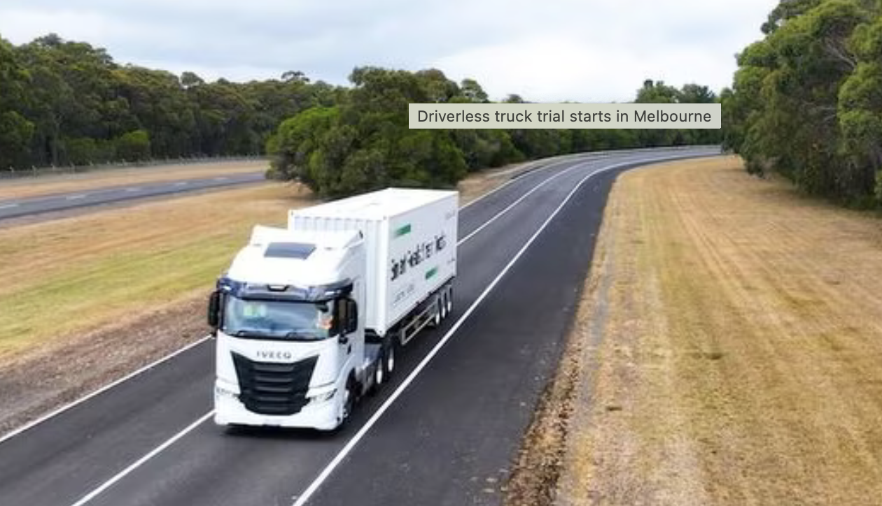 Driverless truck trial starts in Melbourne
